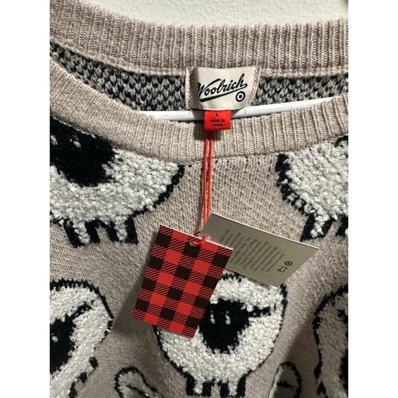 Target x Woolrich Adult Sheep Print Pullover Sweater Size L - Picture 8 of 9